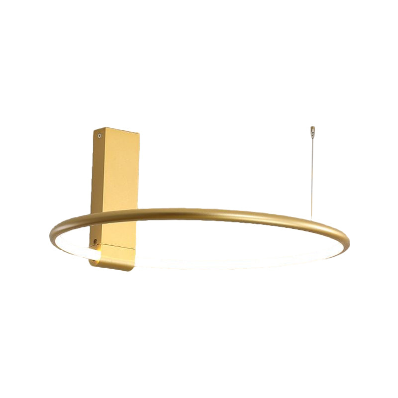 16"/23.5" Wide Ring Ceiling Fixture Modern Style Metallic Black/White/Gold LED Flush Mount Lamp in Warm/White/Natural Light