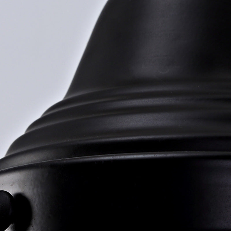 Farmhouse Dome Wall Leuchte 1 Leuchte Metallleuchtenbeleuchtung mit Käfig und ausgesätter Glasschatten in Schwarz