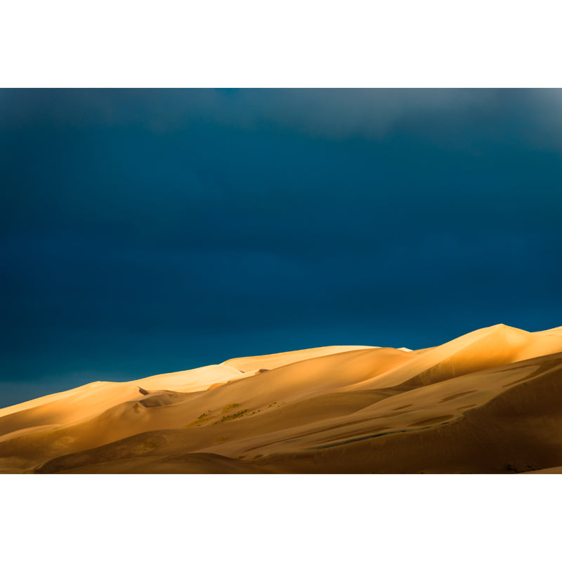 Blue Sky Mural Sand Peak Scenery Modernist Stain Resistant Wall Covering for Bedroom