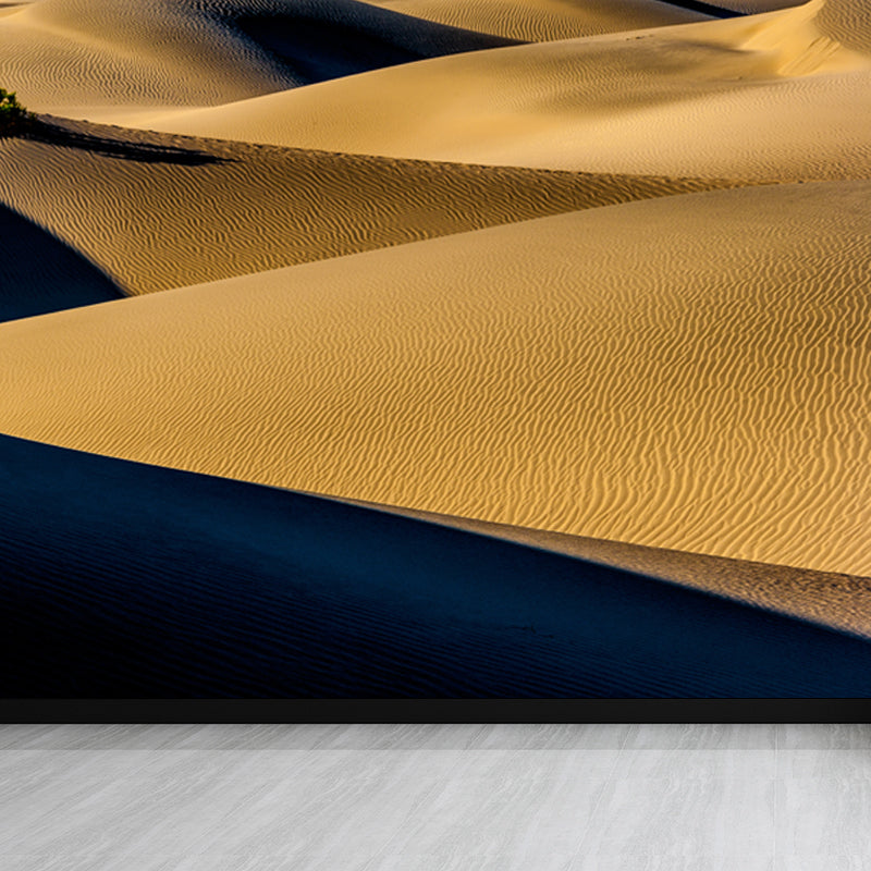 Contemporary Desert Shadows Mural Decal Non-Woven Moisture Resistant Yellow Wall Decor