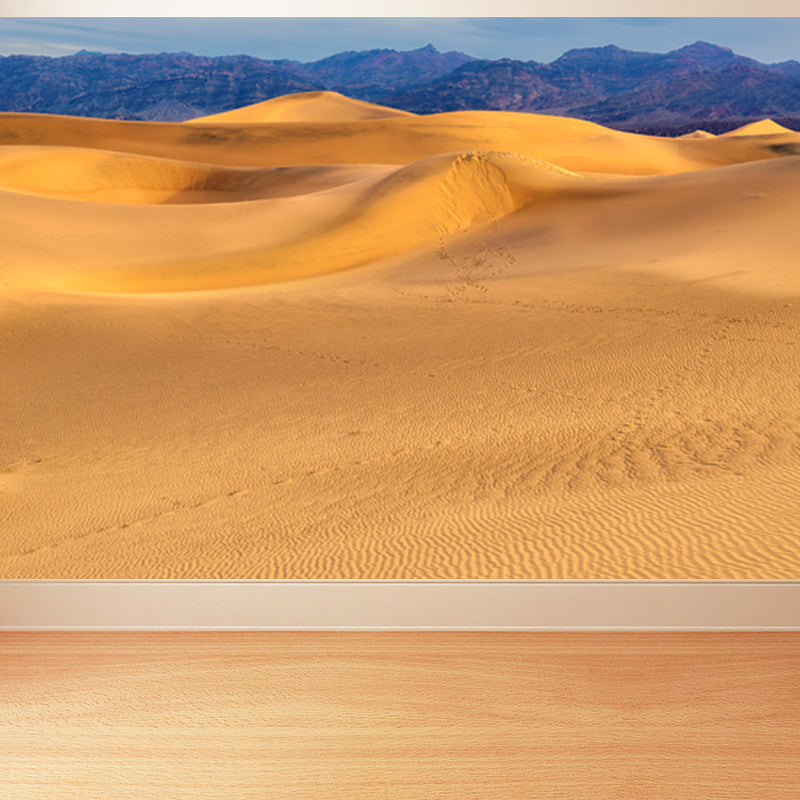 Moisture Resistant Desert Hills Mural Decal Contemporary Non-Woven Fabric Wall Covering, Custom Size