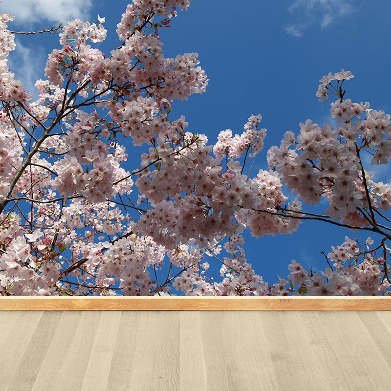 White Cherry Pistils Mural Decal Stain Resistant Modern Dining room Wall Covering