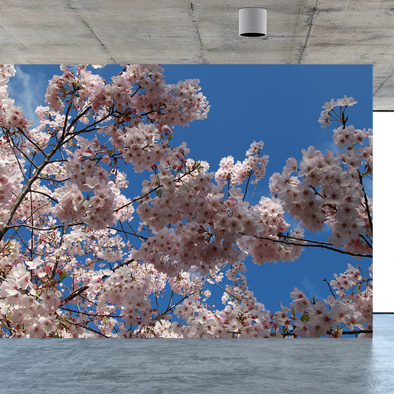 White Cherry Pistils Mural Decal Stain Resistant Modern Dining room Wall Covering