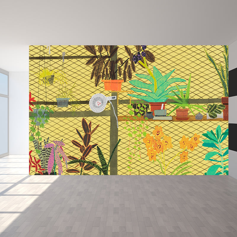 Potting Mural Wallpaper Modern Decorative Bedroom Wall Covering, Custom Size Available