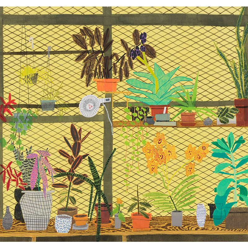 Potting Mural Wallpaper Modern Decorative Bedroom Wall Covering, Custom Size Available
