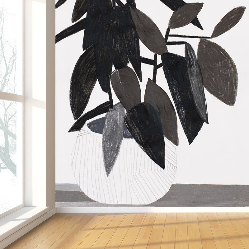 Moisture Resistant Potting Mural Decal Non-Woven Modern Wall Decor for Dining Room