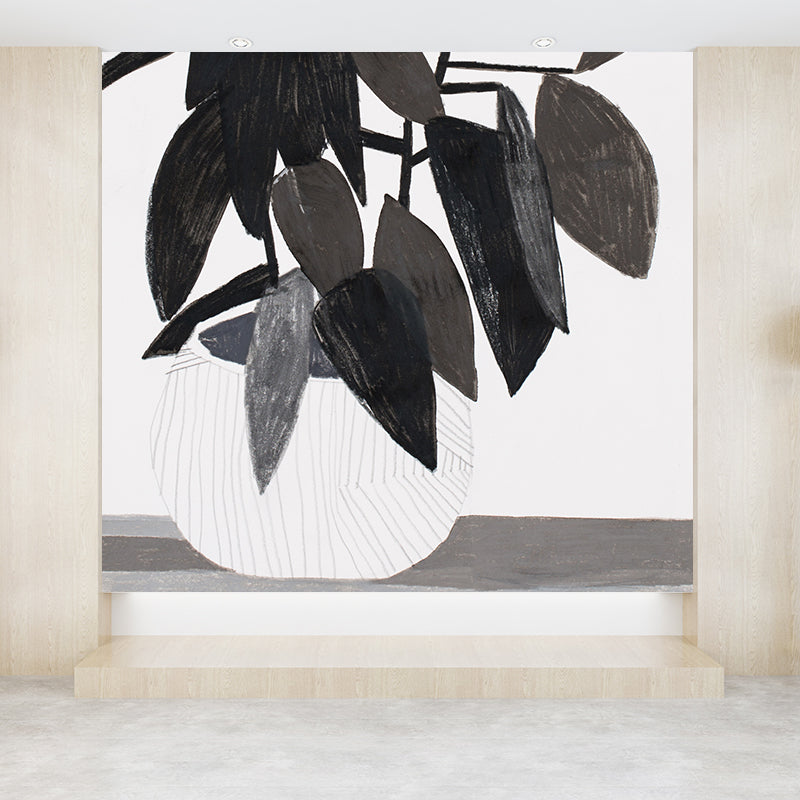Moisture Resistant Potting Mural Decal Non-Woven Modern Wall Decor for Dining Room