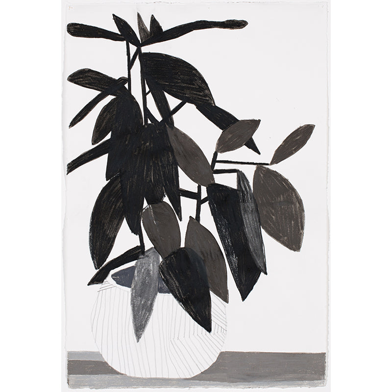 Moisture Resistant Potting Mural Decal Non-Woven Modern Wall Decor for Dining Room