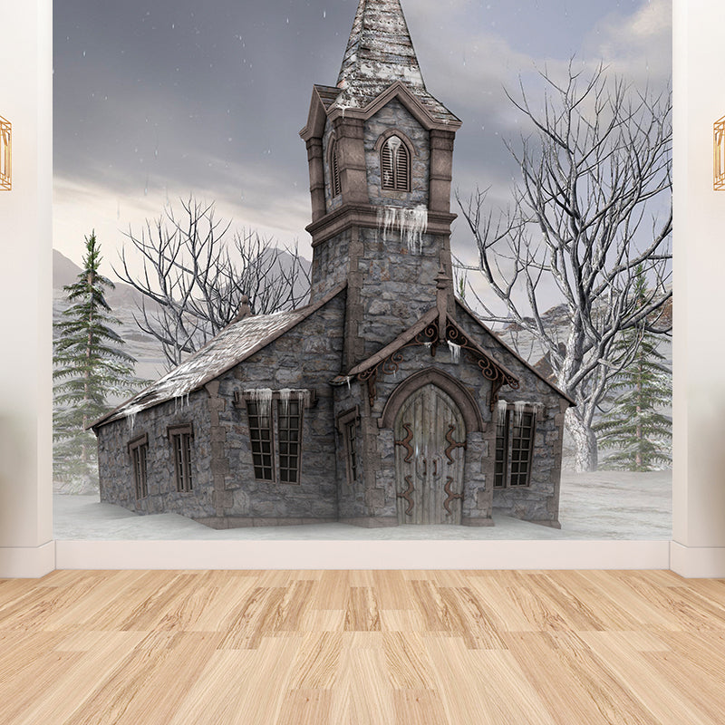 House Wall Mural Modern Decorative Living Room Wall Covering, Custom Size Available