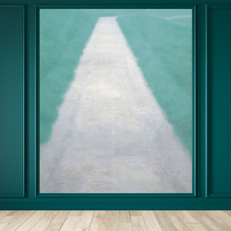 Meadow and Path Wall Mural Modern Decorative Dining Room Wall Art, Custom Printed