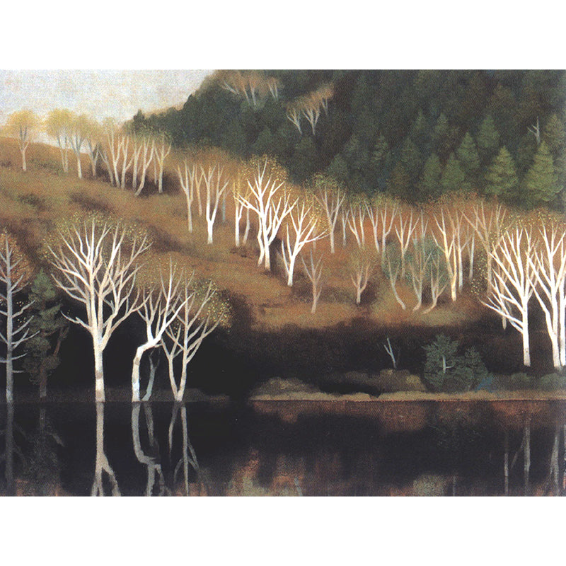 Blackish Green Woodlands Wall Mural for Decoration Contemporary Guest Room Wall Art