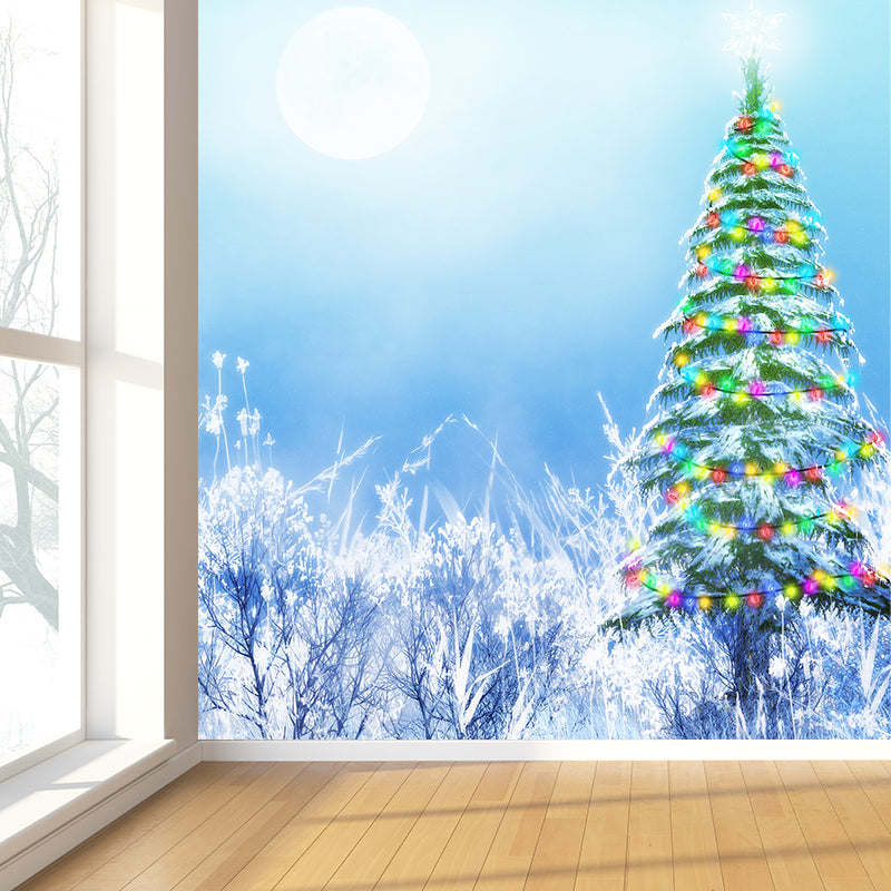 Multicolored Pine Tree Mural Decal Modern Decorative Indoor Wall Art, Personalize