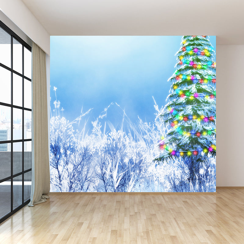 Multicolored Pine Tree Mural Decal Modern Decorative Indoor Wall Art, Personalize