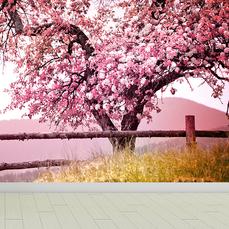 Home Decor Cherry Flower Mural Wallpaper Customized Modern Wall Covering for Kitchen