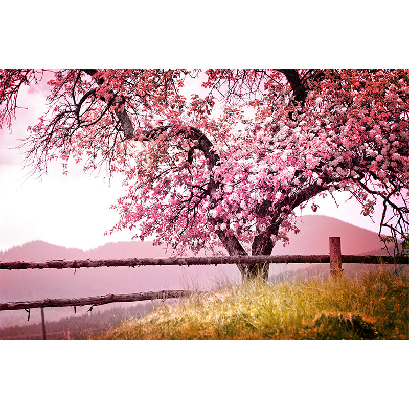 Home Decor Cherry Flower Mural Wallpaper Customized Modern Wall Covering for Kitchen