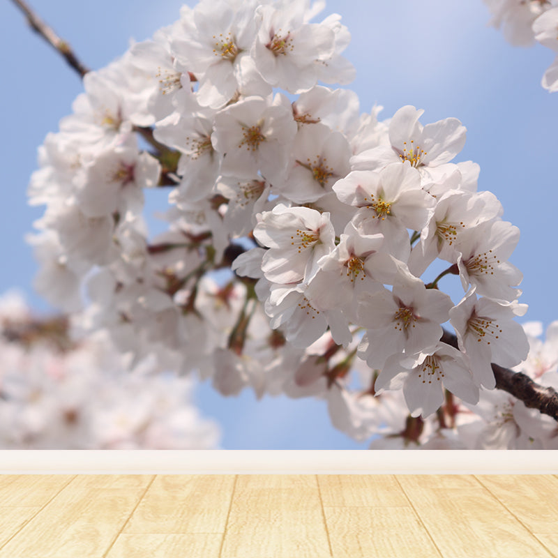 Cherry Mural Wallpaper Modern Decorative Bedroom Wall Covering, Custom Size Available