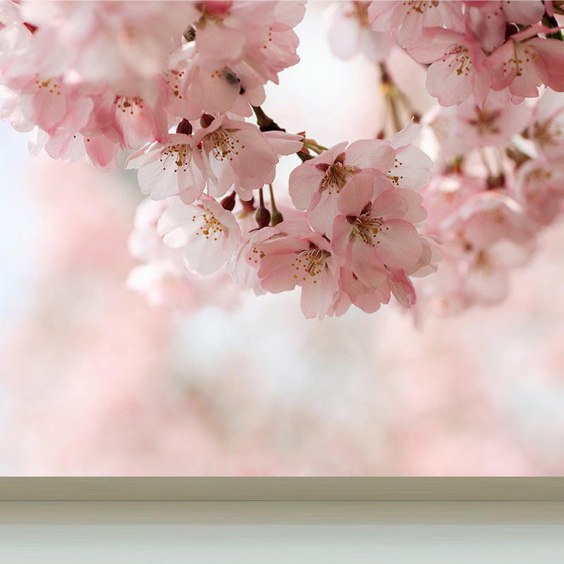 Pink Cherry Stamens Mural Wallpaper Water Protection Modern Living Room Wall Covering