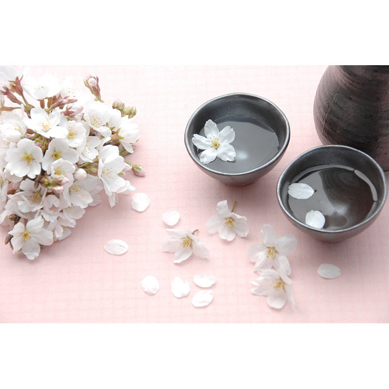 White Cherry Stamens Wall Mural Moisture Resistant Modern Guest Room Wall Covering