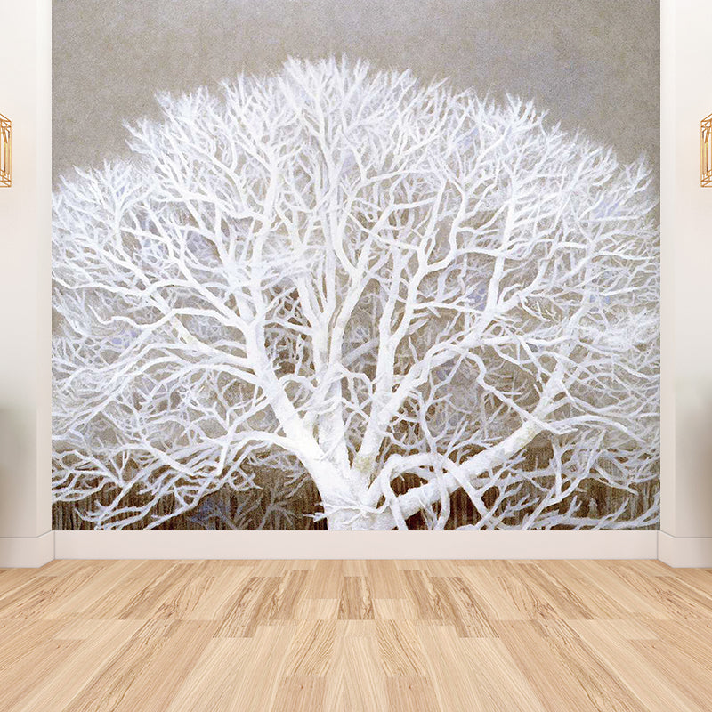 Stain Protection Tree Mural Decal Non-Woven Material Modern Wall Decor for Kitchen