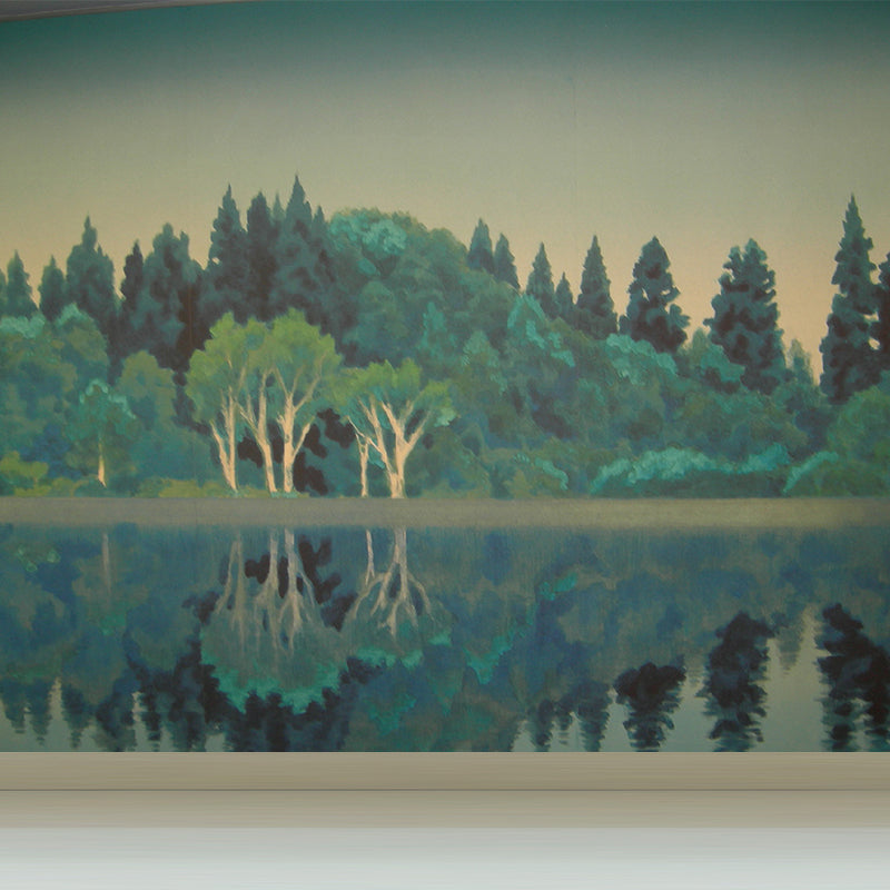 House Decor Riverside Forest Mural Decal Customized Modern Wall Covering for Kitchen