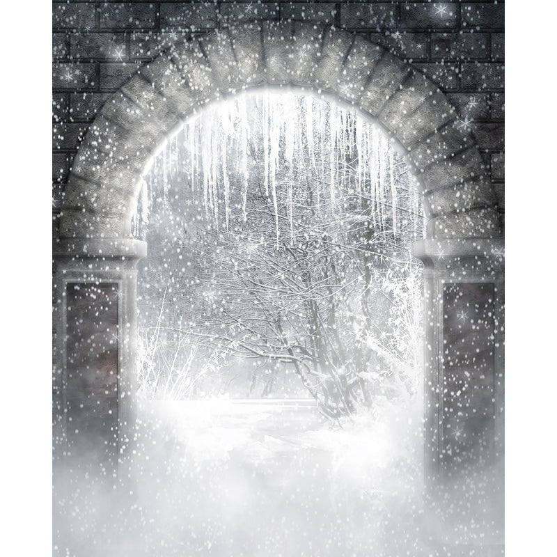 Modern Snow Crystals Mural Decal White Dining Bedroom Wall Covering, Personalized