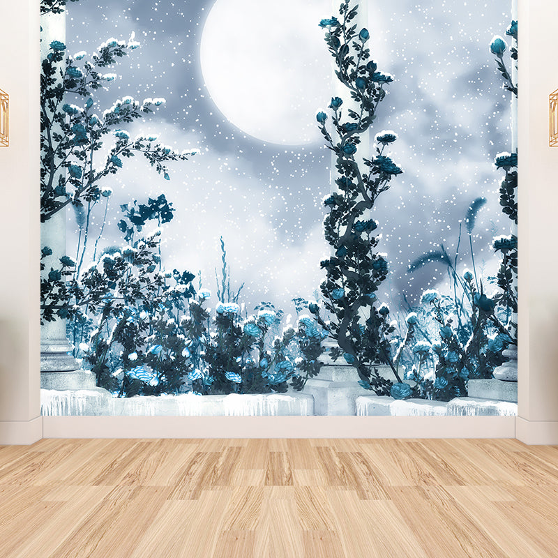 Waterproofing Balcony and Trees Mural Modern Non-Woven Wall Decor, Custom Printed