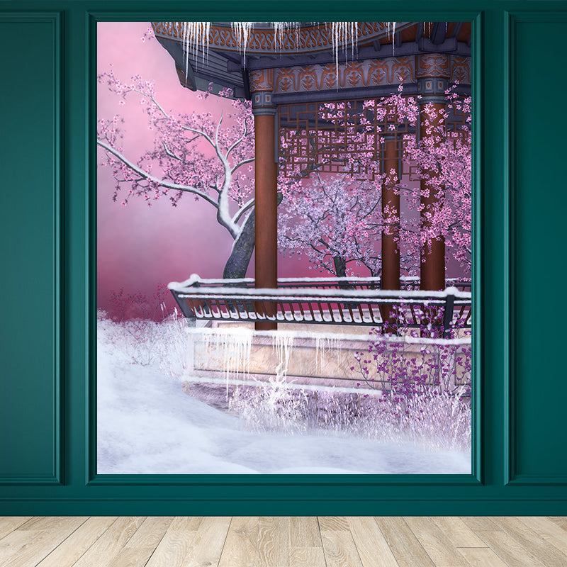 House Decor Pavilion Mural Decal Customized Contemporary Wall Covering for Kitchen