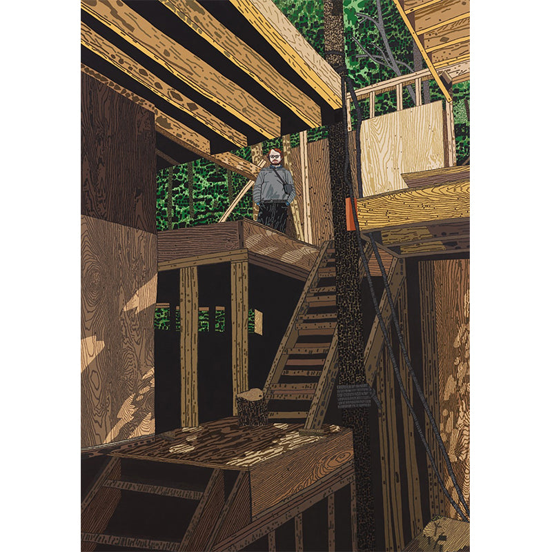 Water Resistant Log Cabin Mural Wallpaper Non-Woven Modern Wall Covering for House Interior