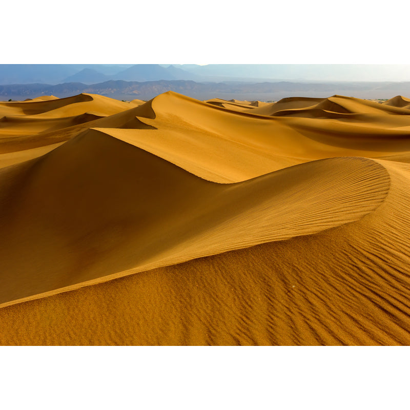 Yellow Sand Dunes Mural Water Resistant Wall Decor for Living Room, Made to Measure