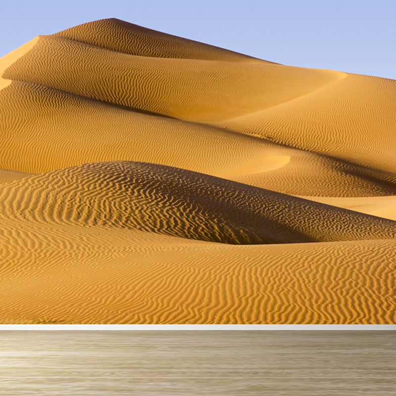 Yellow Dunes Wall Paper Mural Moisture Resistant Wall Covering for Accent Wall, Custom