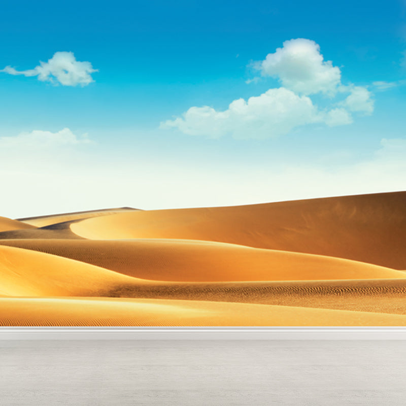 Large Desert Wall Mural Decal Modern Splendid Dune and Sky Wall Covering in Blue