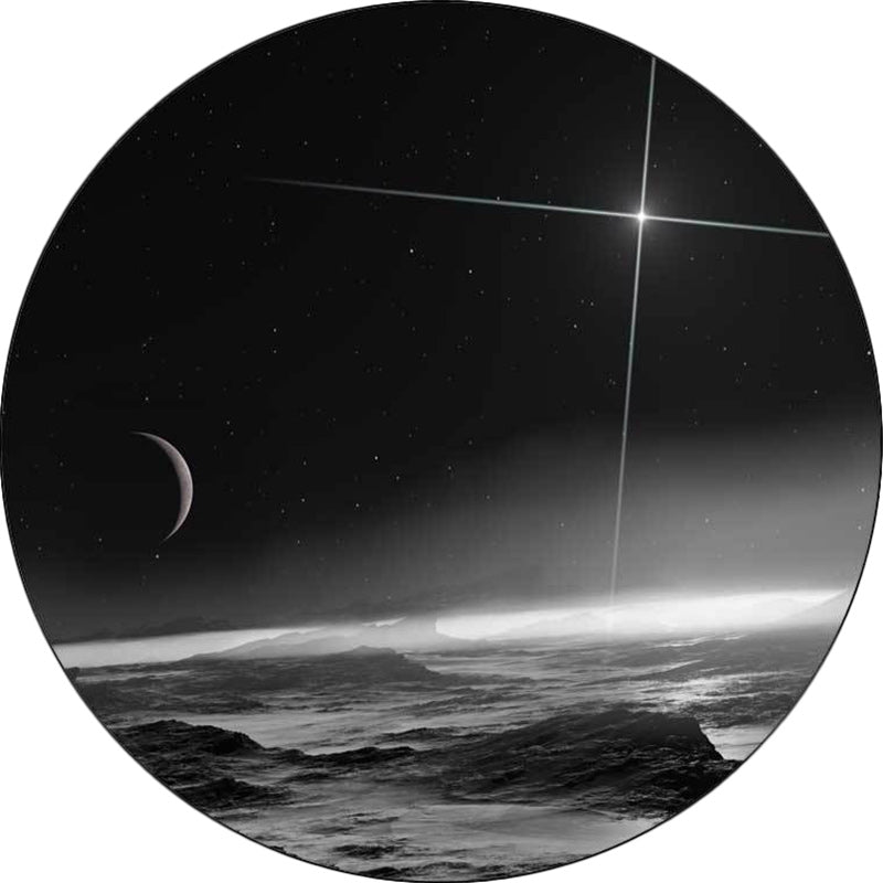 Modern Living Room Rug in Black Outer Space Star Print Rug Polyester Stain-Resistant Area Rug