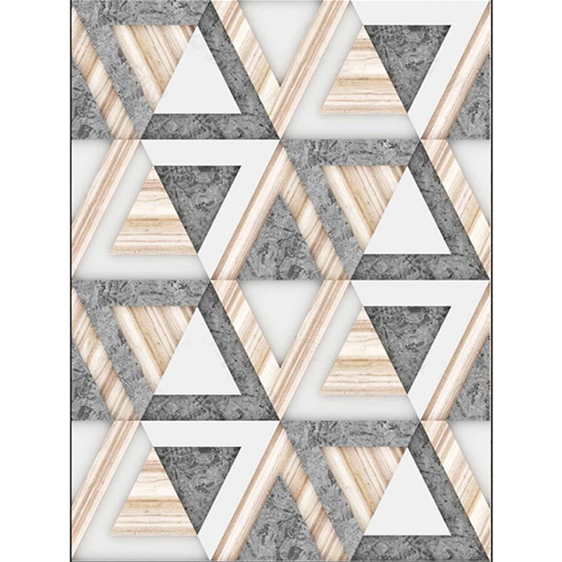 Modern Living Room Rug Multicolor Geometric Marble Print Rug Polyester Non-Slip Backing Area Rug
