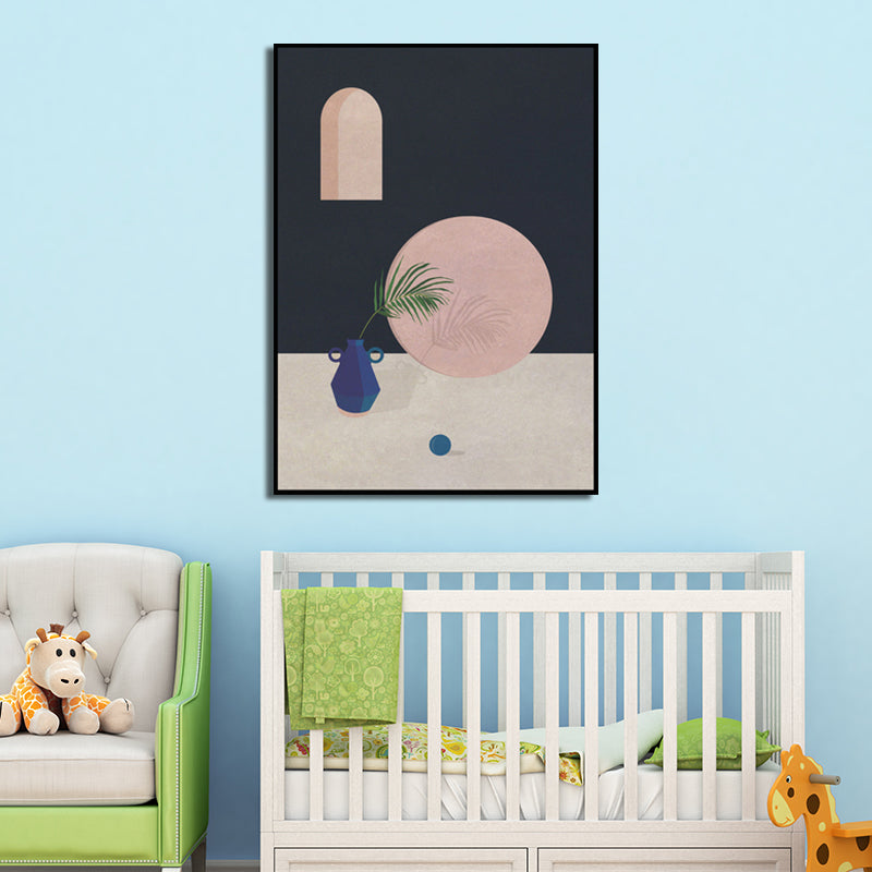 Toile d'art moderne nature morte, peinture d'architecture aux couleurs douces, décor mural pour la maison