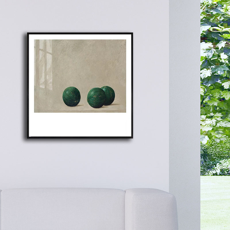 Minimalism Fruit-Paint Wall Art Decor Living Room Canvas Print in Pastel Color, Textured
