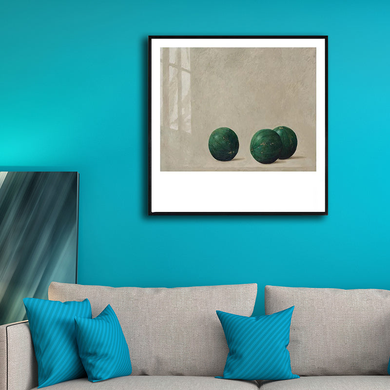 Minimalism Fruit-Paint Wall Art Decor Living Room Canvas Print in Pastel Color, Textured