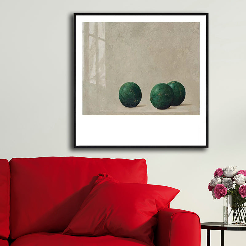 Minimalism Fruit-Paint Wall Art Decor Living Room Canvas Print in Pastel Color, Textured
