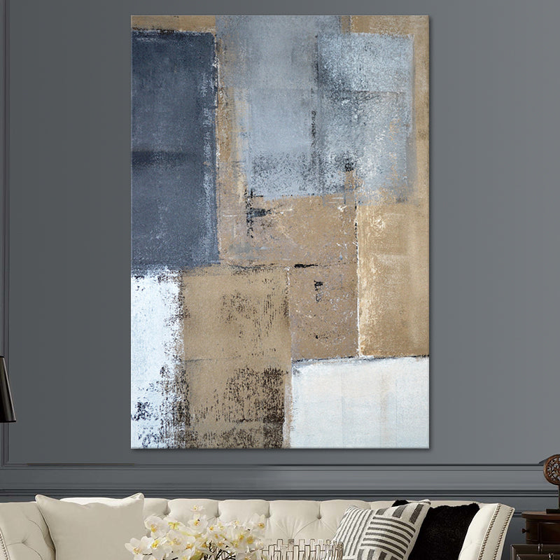 Textured Distressed Painting Canvas Print Contemporary Wall Art for Living Room