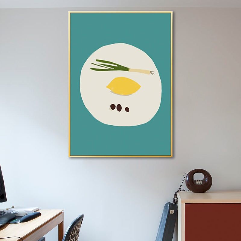Heller nordischer Kunstdruck „Ein Teller Obst“ auf Leinwand für die Heimdekoration