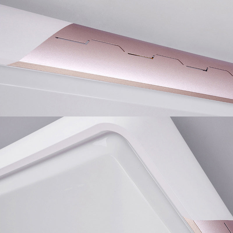 Iluminación de suspensión del anillo de oro rosa Kit de luz colgante de metal LED moderno con luz blanca/cálida, 18 "/21.5" de ancho