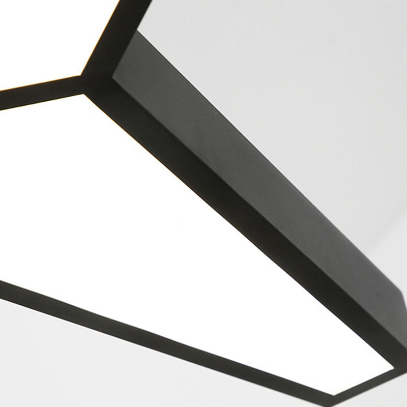 Lámpara colgante de forma de metal Y Kit de luz de techo LED de 3 luces en blanco/cálida/natural con difusor acrílico