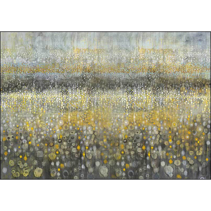 Novelty Abstract Rug Grey and Yellow Polyester Rug Machine Washable Non-Slip Area Rug for Bedroom