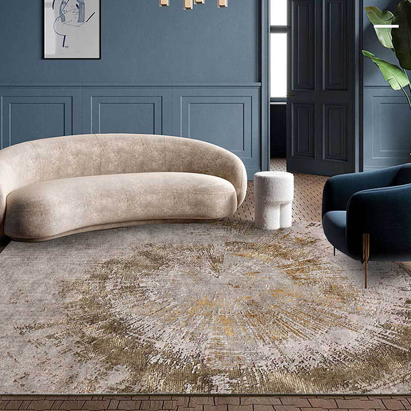 Uniek abstract tapijt bruin industrieel tapijten polyester wasbaar anti-slip ruggebied tapijt voor woonkamer