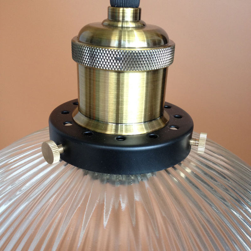 1 Luz de techo colgante con cúpula Prismática Glass Livera colgante de sala de estar industrial