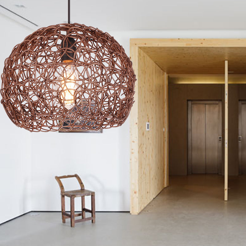 Halbkugel hängende Deckenleuchte mit verstellbarem Kabeldoftstil 1 Leichte Anhängerlampe in Braun