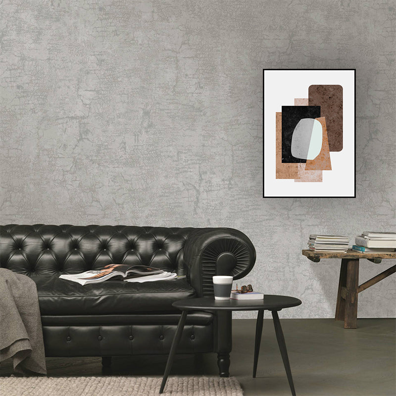 Textured Geometric Wall Art Decor Minimalistic Canvas Print in Soft Light for Home