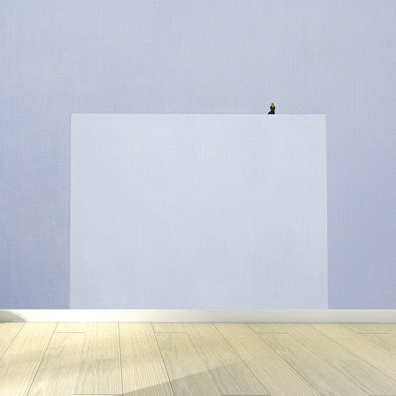 Purple Painting Wall Mural Contemporary Artistic Stain-Proof Wall Decor for Playroom