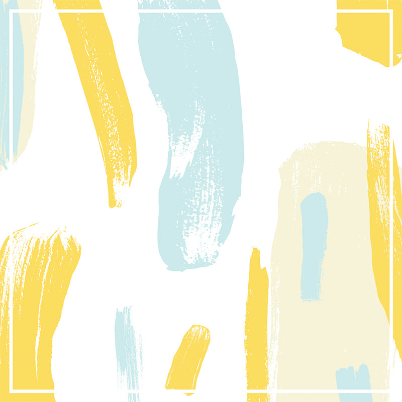 Abstract Pattern Mural Wallpaper Modern Non-Woven Textured Wall Covering in Yellow