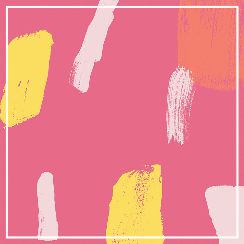 Modern Abstract Pattern Mural Decal Pink Waterproofing Wall Covering for Bathroom