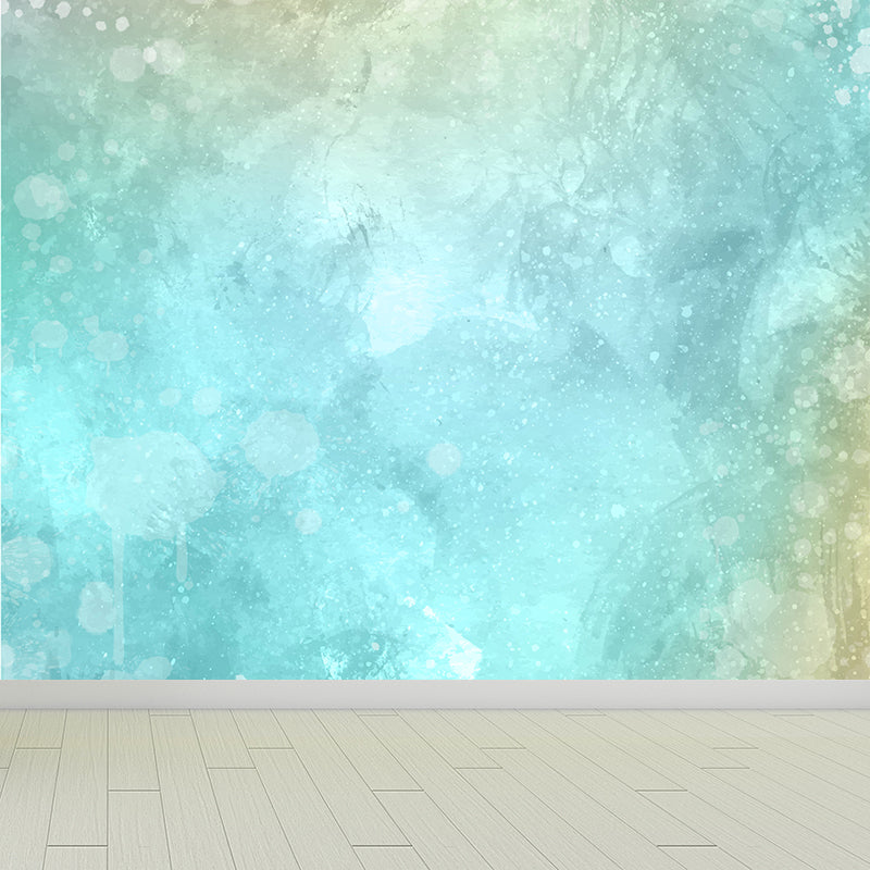 Watercolor Pattern Mural Wallpaper Soft Color Contemporary Wall Covering for Living Room